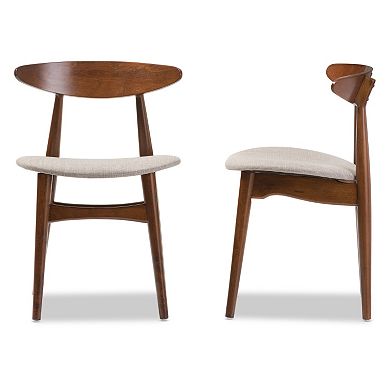 Baxton Studio Flora Dining Table, Chair & Bench 6-piece Set