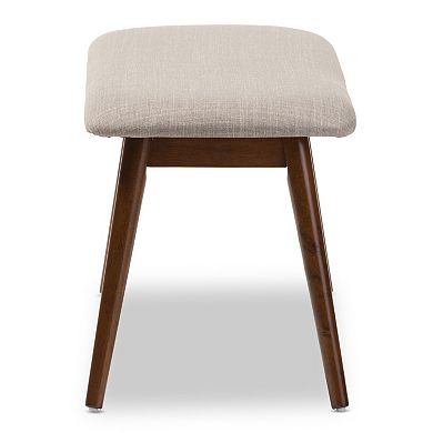 Baxton Studio Flora Dining Table, Chair & Bench 6-piece Set