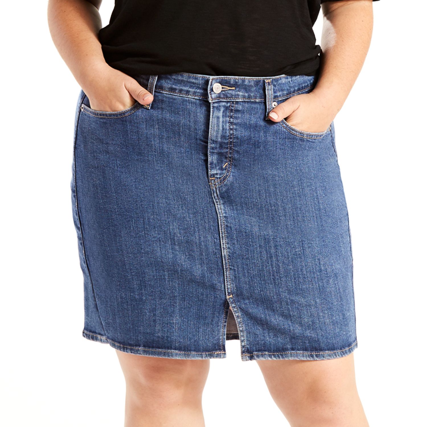 plus size levi skirt