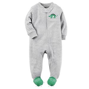 Baby Boy Carter's Embroidered Animal Striped Sleep & Play