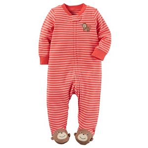 Baby Boy Carter's Embroidered Animal Striped Sleep & Play