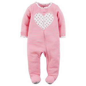 Baby Girl Carter's Print Embroidered Sleep & Play
