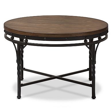 Baxton Studio Austin Industrial Round Coffee Table