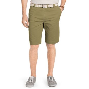 Big & Tall IZOD Saltwater Classic-Fit Solid Flat-Front Chino Shorts