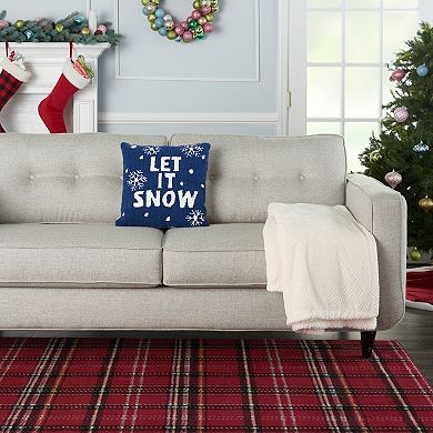 Mina Victory Home for the Holidays ''Let It Snow'' Throw Pillow
