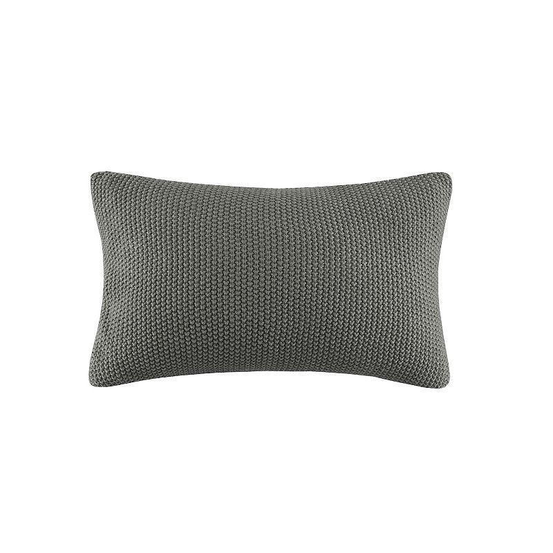 52711543 INK+IVY Bree Knit Oblong Throw Pillow Cover, Grey, sku 52711543