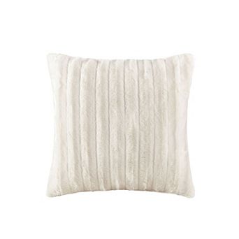 Madison Park Duke Faux Fur Square Throw Pillow