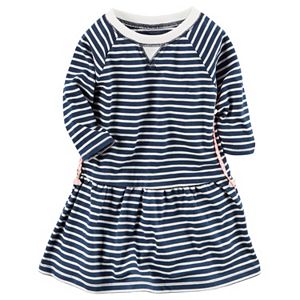 Baby Girl Carter's Long Sleeve Striped Knit Dress