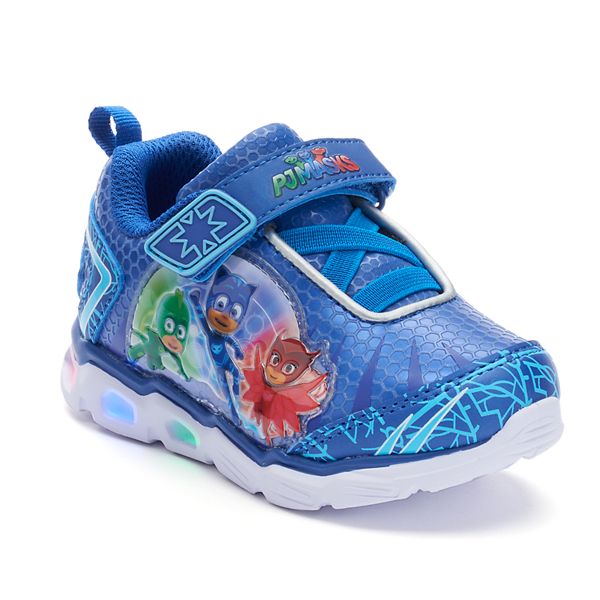 Athletic Shoe with Hook and Loop Strap,Toddler Size 5 to Toddler Size 10 PJ Masks Toddler Light Up Shoes 