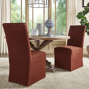 HomeVance Grace Hill Parson Slipcover Dining Chair 2 pc Set