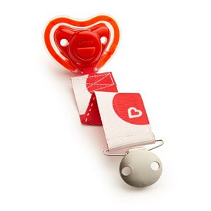Munchkin Latch Polka-Dot Pacifier & Heartbeat Clip - 0+ Months