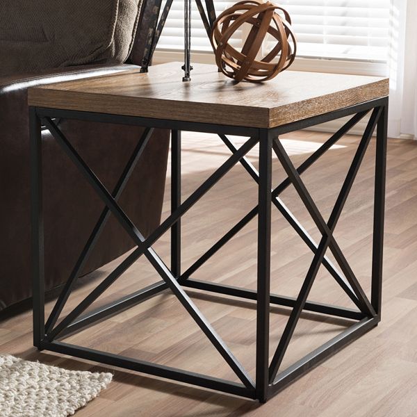 Baxton Studio Holden Industrial End Table