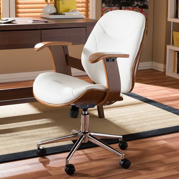 Baxton Studio Rathburn Faux Leather, Faux Leather Office Chairs
