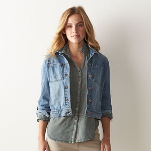 Women's SONOMA Goods for Life™ Crosshatch Jean Jacket