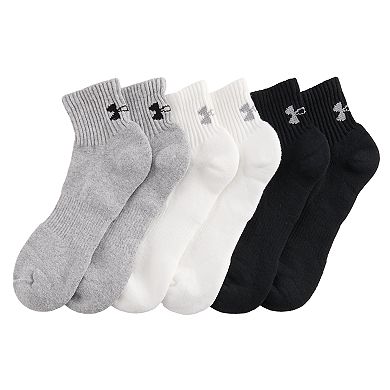 Men's Under Armour 6-pack Training Cotton Performance Quarter Socks