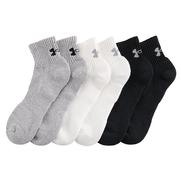 Men's Under Armour 6pack Charged Cotton 2.0 Performance Quarter Socks