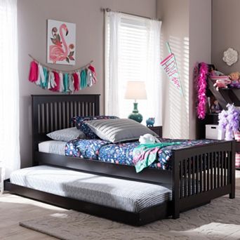 Baxton Studio Hevea Twin Platform Bed & Trundle