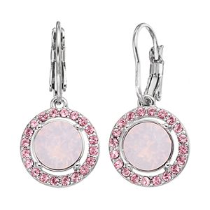 Brilliance Halo Drop Earrings with Swarovski Crystals