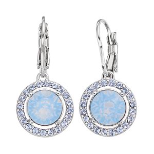 Brilliance Halo Drop Earrings with Swarovski Crystals