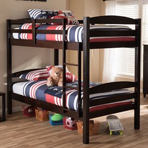 Baxton Studio Crimson Twin Bunk Bed