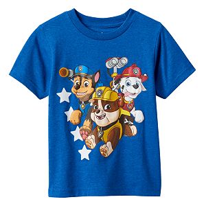Toddler Boy Paw Patrol Chase, Rubble & Marshall Royal Blue Graphic Tee