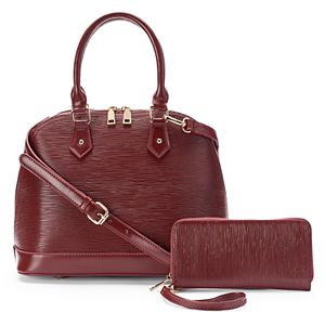 Deluxity 2-in-1 Eva Dome Satchel with Wallet