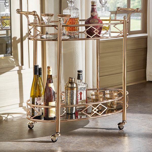 HomeVance Mattie Serving Bar Cart