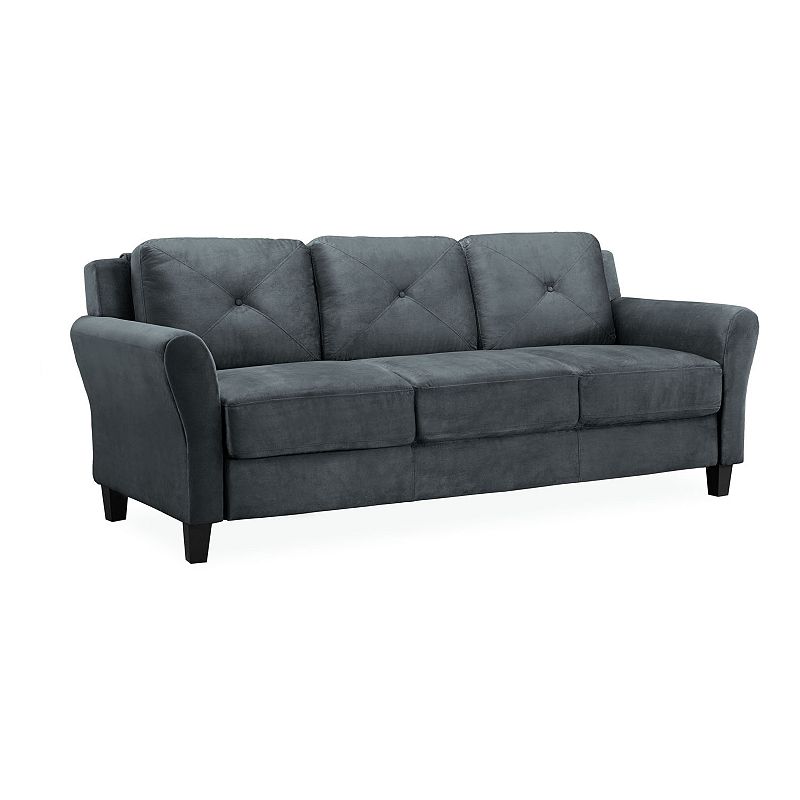 Hardy Rolled Arm Sofa, Dark Grey