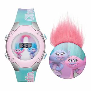 DreamWorks Trolls Chenille & Satin Kids' Digital Light-Up Watch & Pin Set