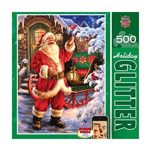 Jolly Saint Nick 500-pc. Holiday Glitter Puzzle by MasterpiecesPuzzles