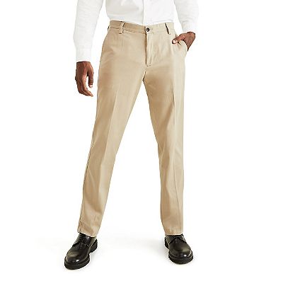 Dockers Pantalon extensible pour homme, coupe droite, kaki - Marron - 36 W x 32 L, Dark Pebble, 36W / 32L