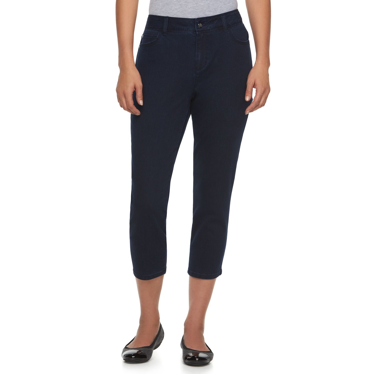 dana buchman denim capris