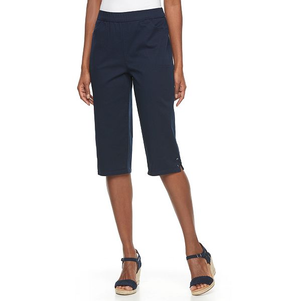 Women's Croft & Barrow® Crisscross Skimmer Capris