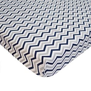 TL Care Zigzag Mini Crib Sheet