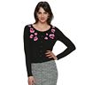Women's ELLE™ Floral Embroidered Cardigan