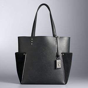 Simply Vera Vera Wang Flyback Suede Tote