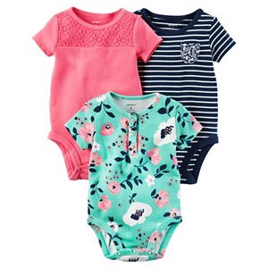 Baby Girl Carter's 3-pk. Floral Bodysuits