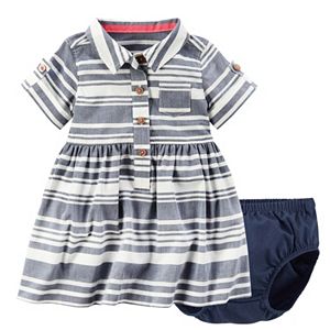 Baby Girl Carter's Striped Floral Dress