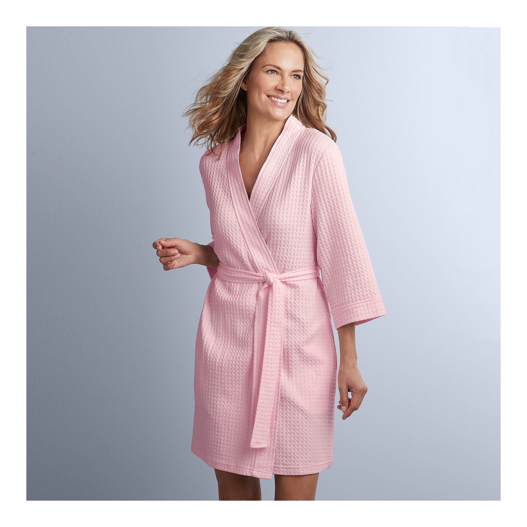 Womens Croft & Barrow® Waffle Texture Robe, Size: XL, Pink