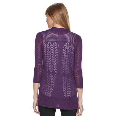 Women's Croft & Barrow® Open Front Cardigan