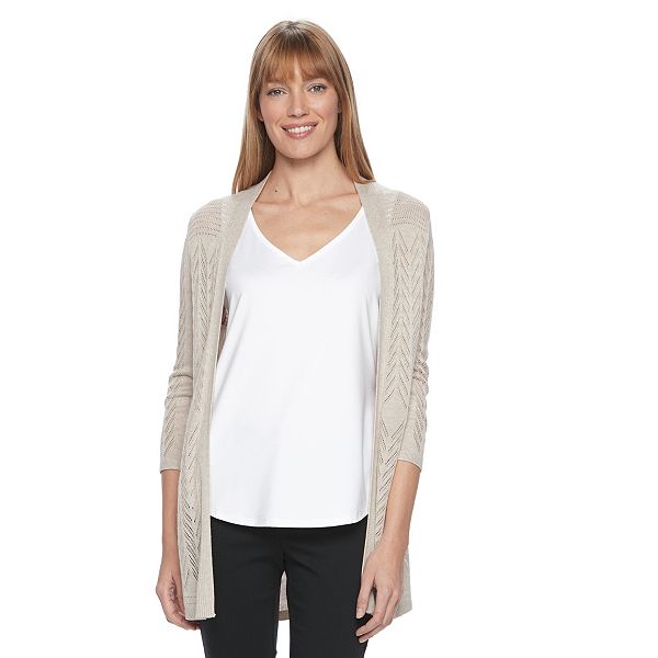 Women's Croft & Barrow® Open Front Cardigan