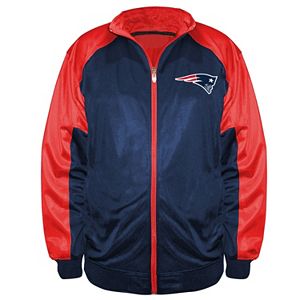 Big & Tall Majestic New England Patriots Back Track Tricot Jacket