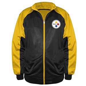 Big & Tall Majestic Pittsburgh Steelers Back Track Tricot Jacket