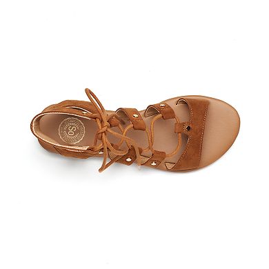 SO® Women's Lace-Up Gladiator Sandals