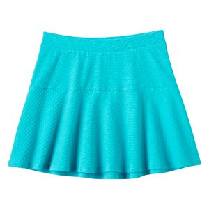 Girls Plus Size SO® Textured Yoke Skater Skirt