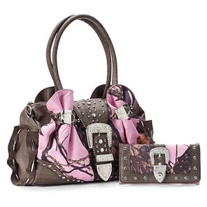 Mossy Oak Taylor Pink Camouflage Tote with Wallet