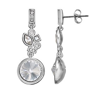 Simply Vera Vera Wang Cluster Drop Earrings with Swarovski Crystals
