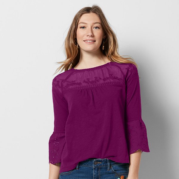 Women's Sonoma Goods For Life® Embroidered Peasant Top