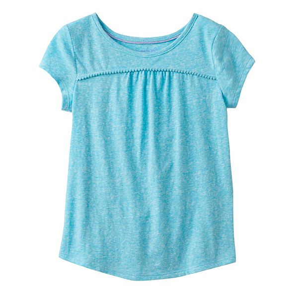 Girls 4-10 Jumping Beans® Solid Pom-Pom Tee