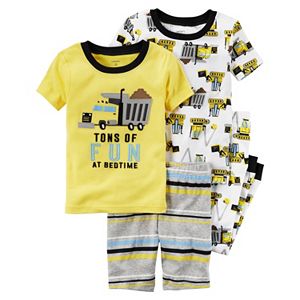 Toddler Boy Carter's Construction 4-pc. Pajama Set